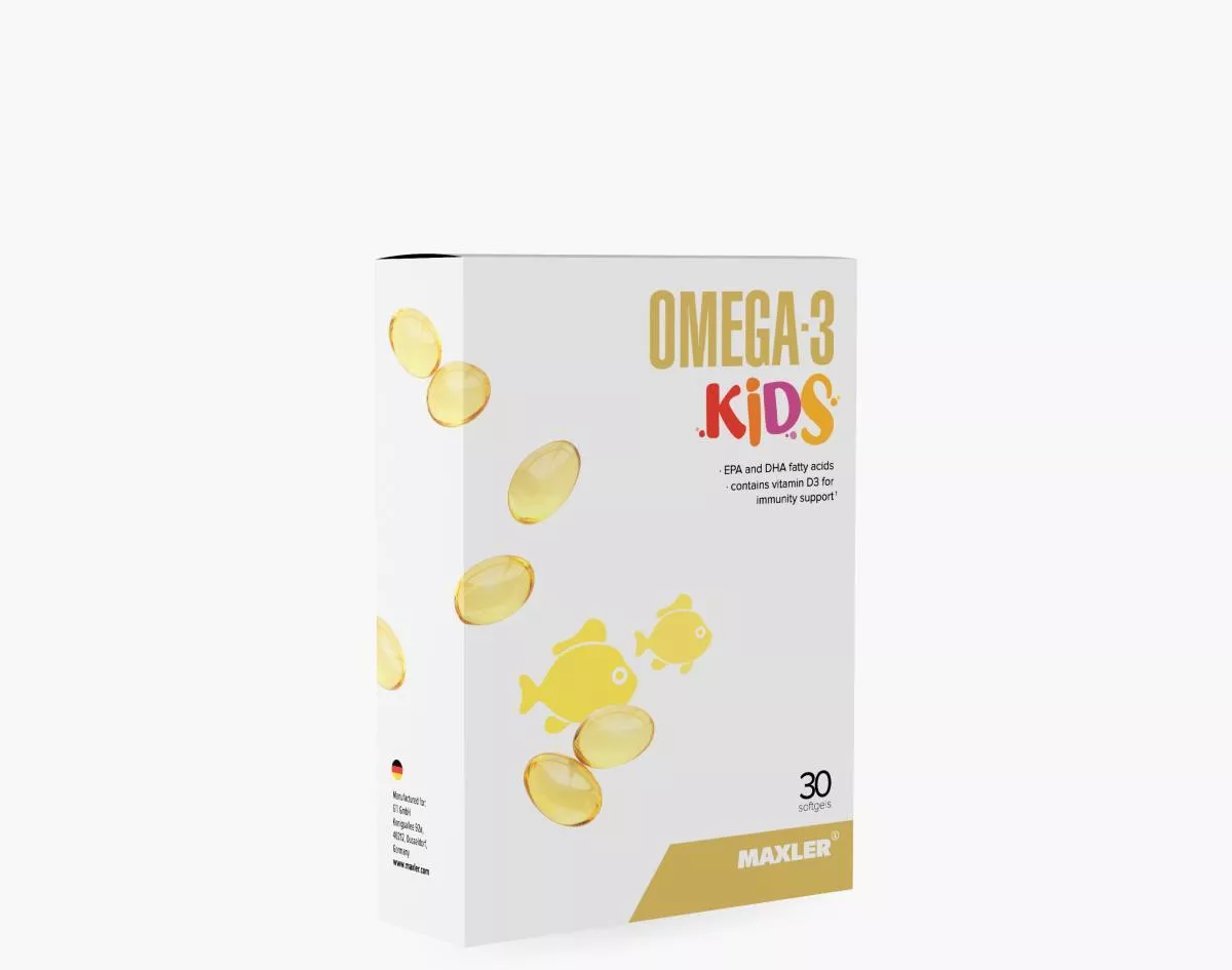 Maxler Omega-3 Kids 30 caps box