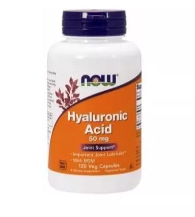 NOW Hyaluronic Acid 50mg + MSM 120 vcaps