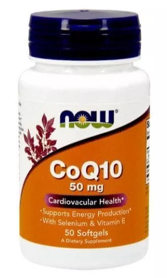 NOW CoQ10 50mg+ Vit E 50 caps