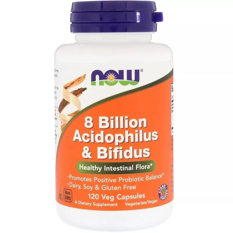 NOW 8 Billion Acidophilus/Bifidus 120 caps