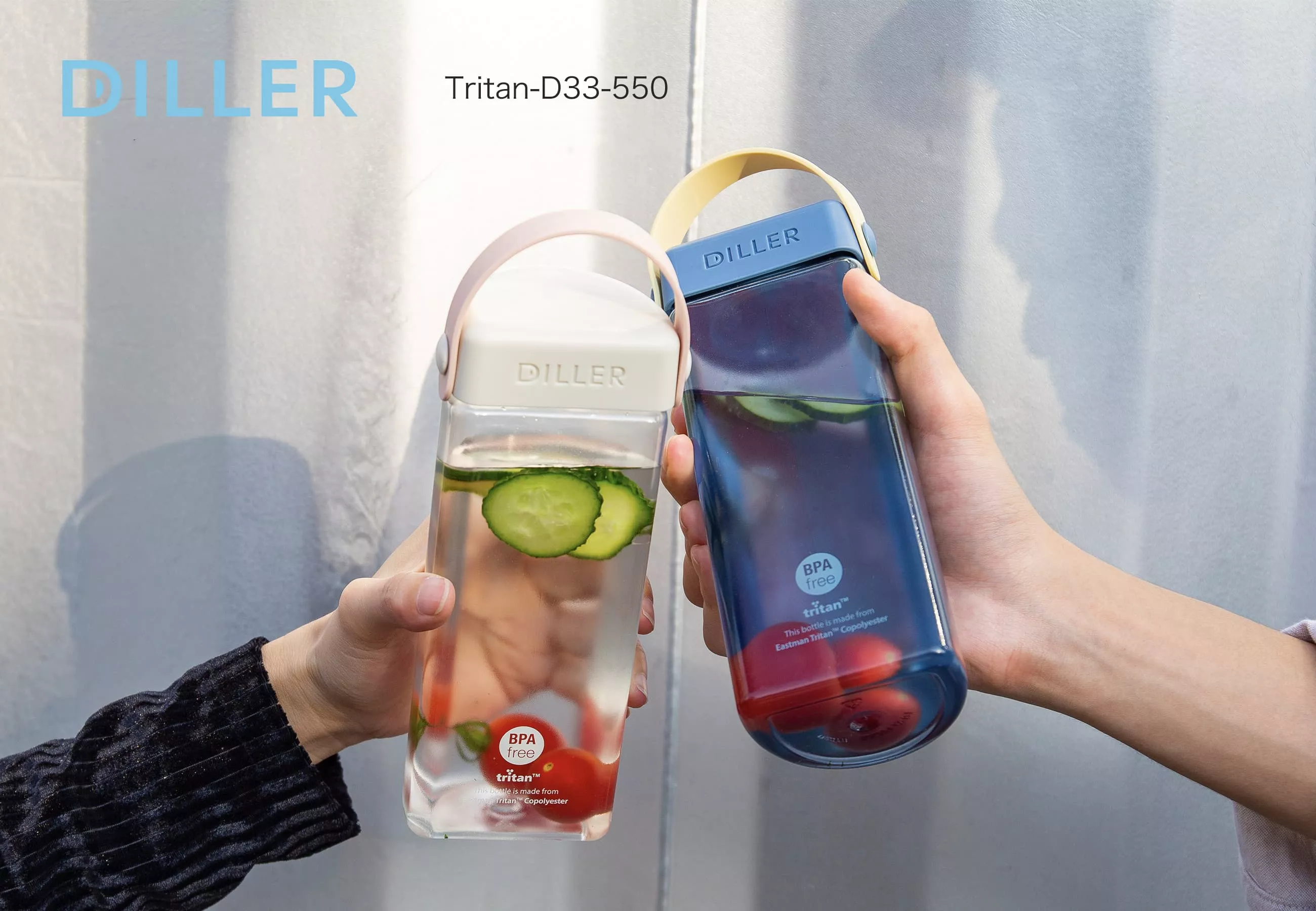 Бутылка для воды Diller D33 550 ml (Белый)