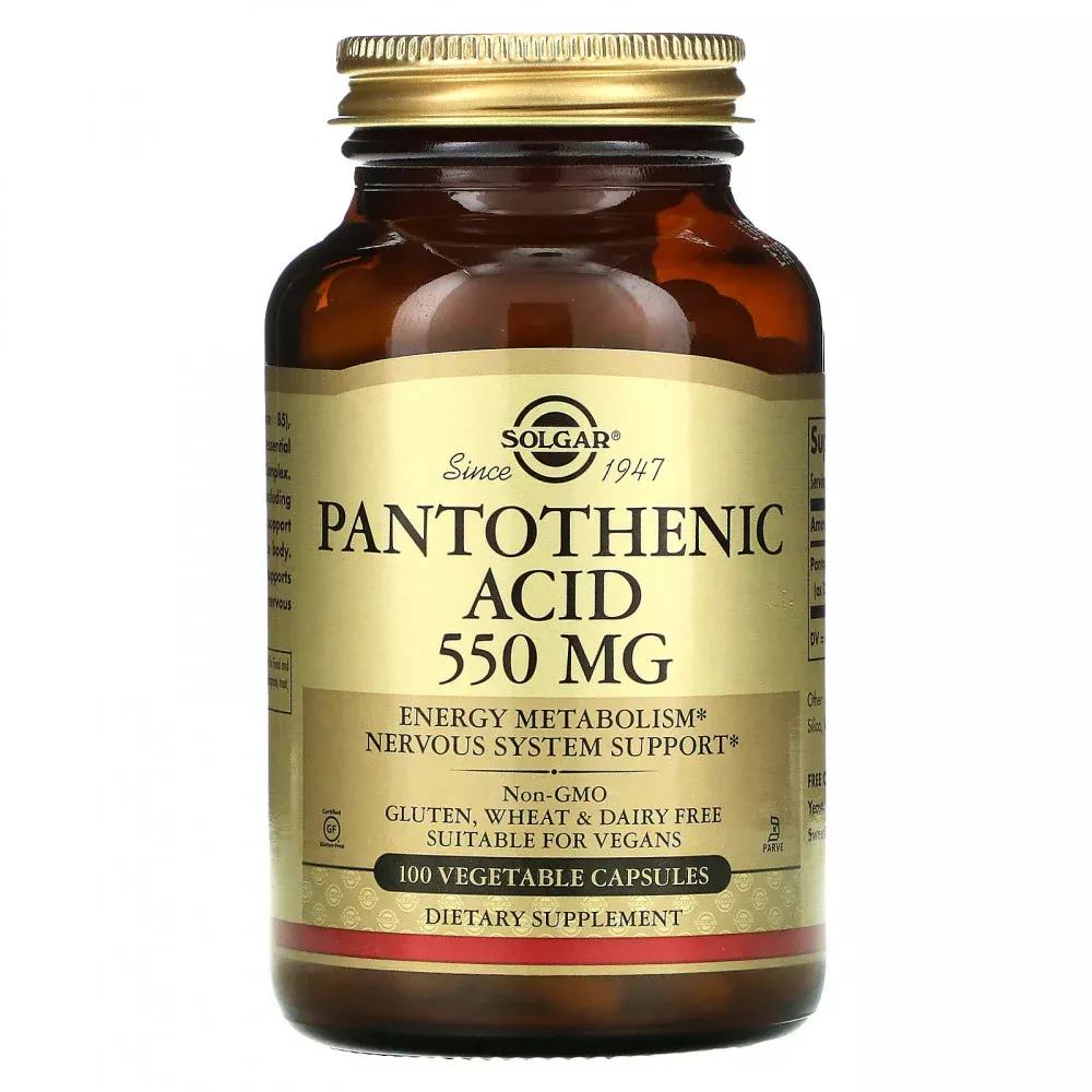 Solgar Pantothenic Acid 550 mg 100 vcaps