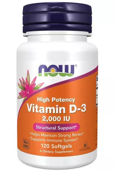 NOW Vitamin D-3 2000 120 sgels