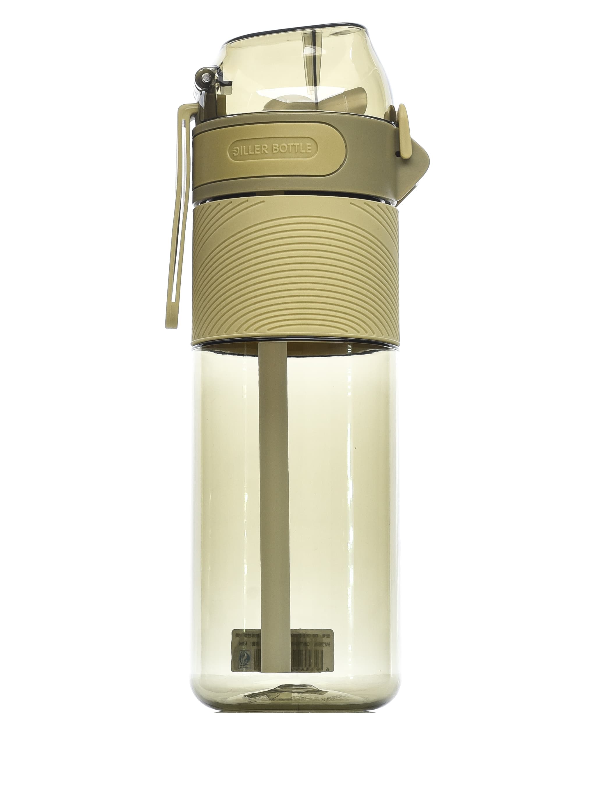 Бутылка для воды Diller DB-002 650 ml (с трубочкой) (Зеленый) фото