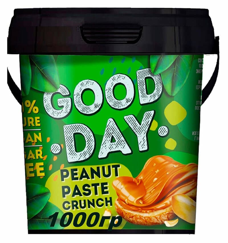 GOOD DAY Арахисовая паста хрустящая 1000g