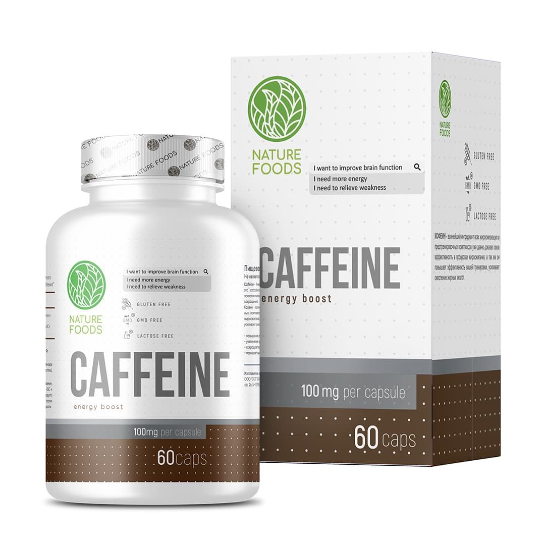 Nature Foods Caffeine 100mg 60 caps фото