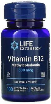 LIFE Extension Vitamin B12 Methylcobalamin 500mcg 100 vegloz