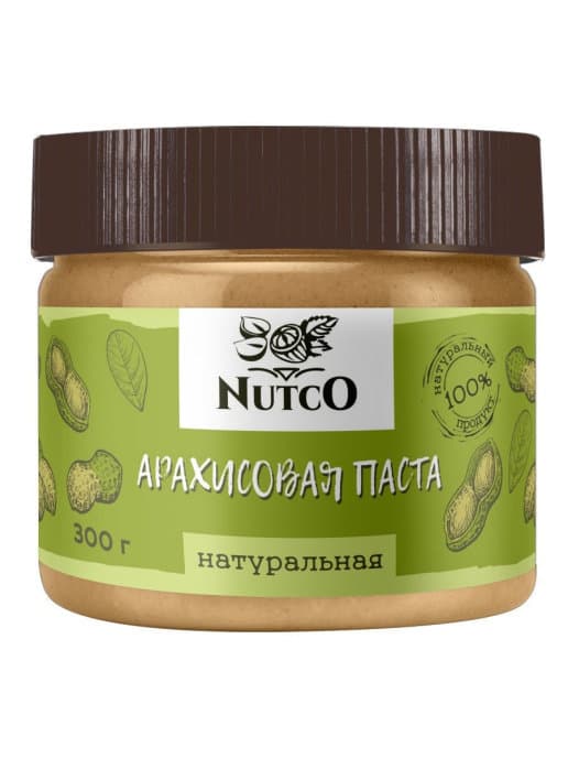 NUTCO Арахисовая паста натуральная - 300g