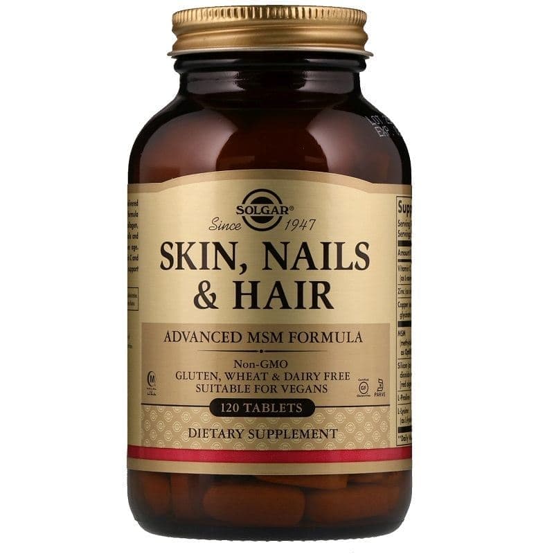 Solgar Skin, Nails & Hair, Advanced MSM Formula 120 t