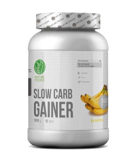 Nature Foods Slow Carb Gainer 1000g can фото