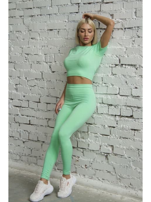 FitRule Топ и тайтсы для спорта Milky Green