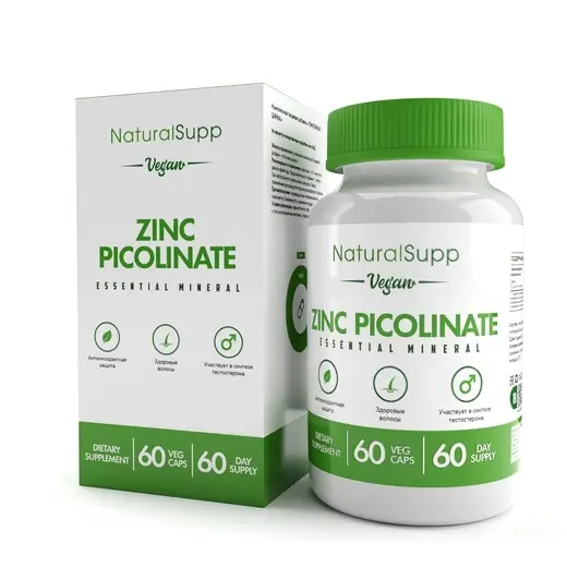 Natural Supp ZINC Picolinate 60 vegcaps