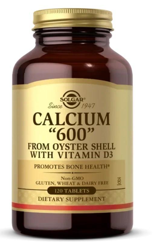 Solgar Calcium "600" Oyster Shell with Vitamin D3 120 tab
