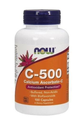 NOW C-500 Calcium Ascorbate 100 vcaps фото