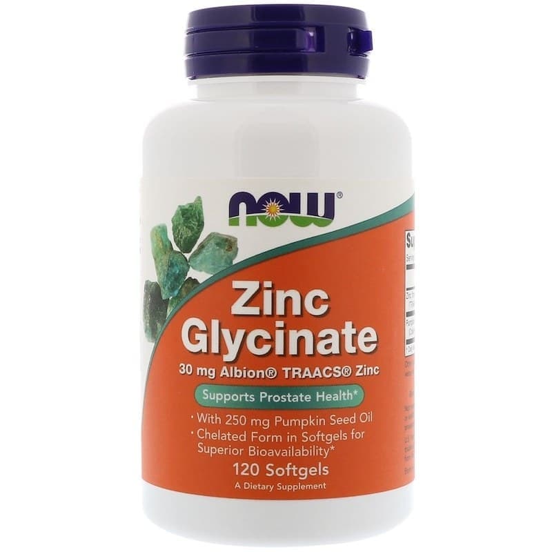 NOW Zinc Glycinate 30 mg 120 caps