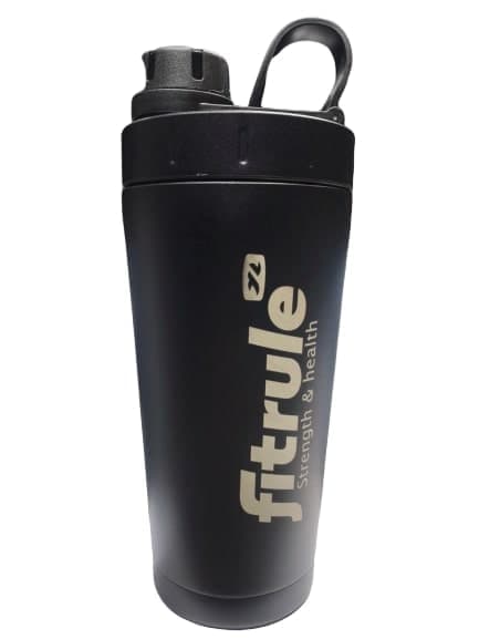 FitRule Шейкер алюминиевый с крышкой Twist 700ml (Черный)