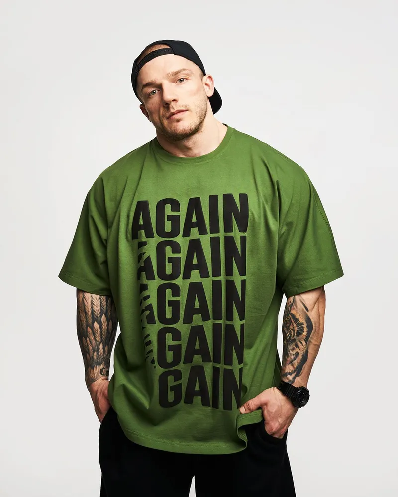 Master of Gains Футболка с Принтом GAIN Зеленая