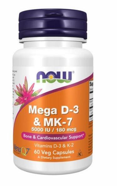 NOW MEGA D-3 & MK-7 60 VCAPS