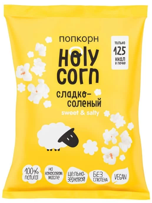 Holy Corn Кукуруза воздушная (попкорн) шт. (Сладко-соленая) фото