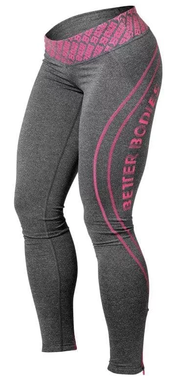 Better Bodies Shaped logo ti,леггинсы серые с фиолетовым фото