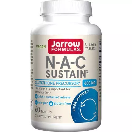 картинка Jarrow Formulas N-A-C Sustain 60 tab от магазина спортивного питания «2scoop»