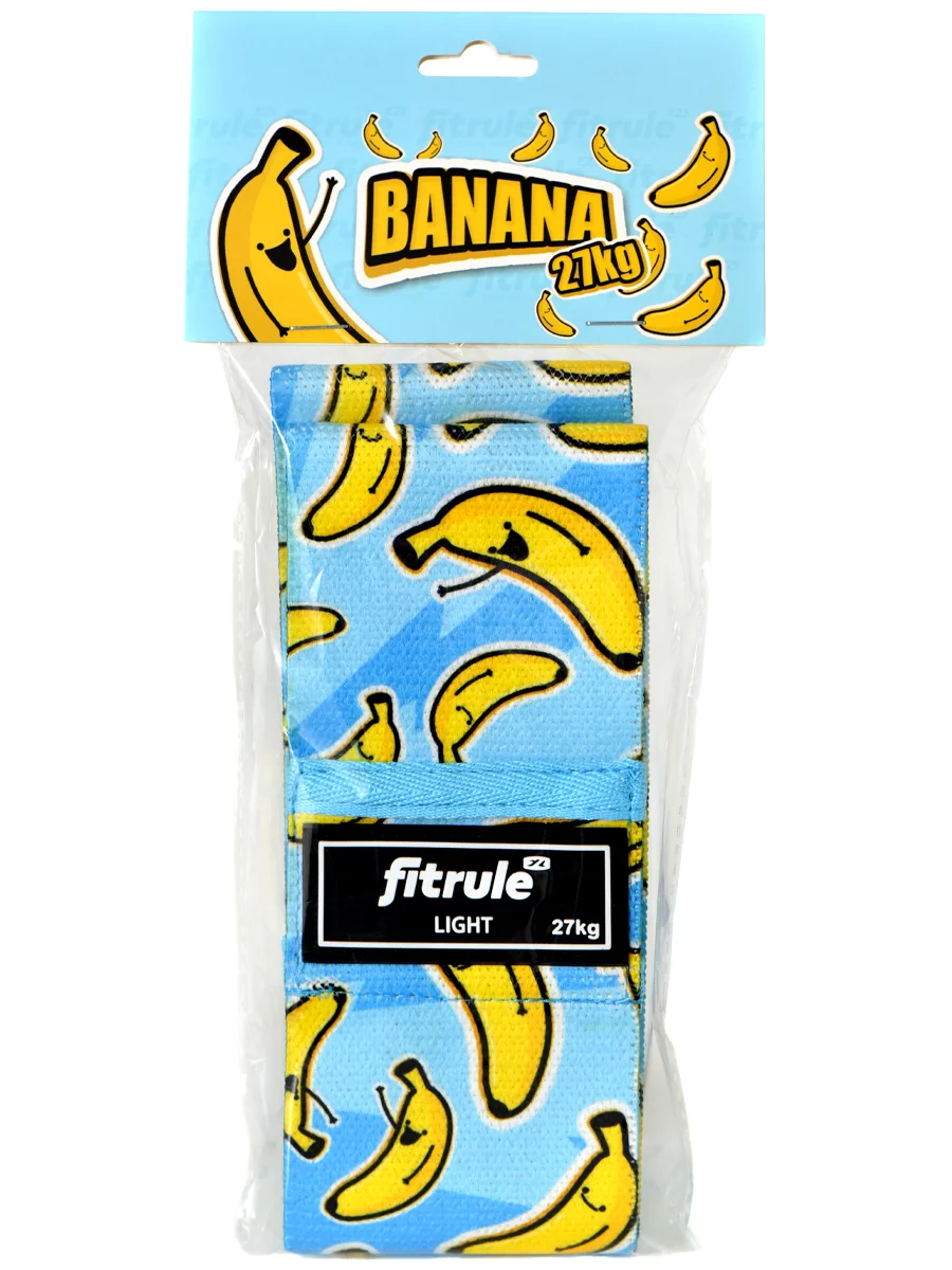 FitRule Фитнес резинка тканевая Принтованная (Банан 27кг) фото